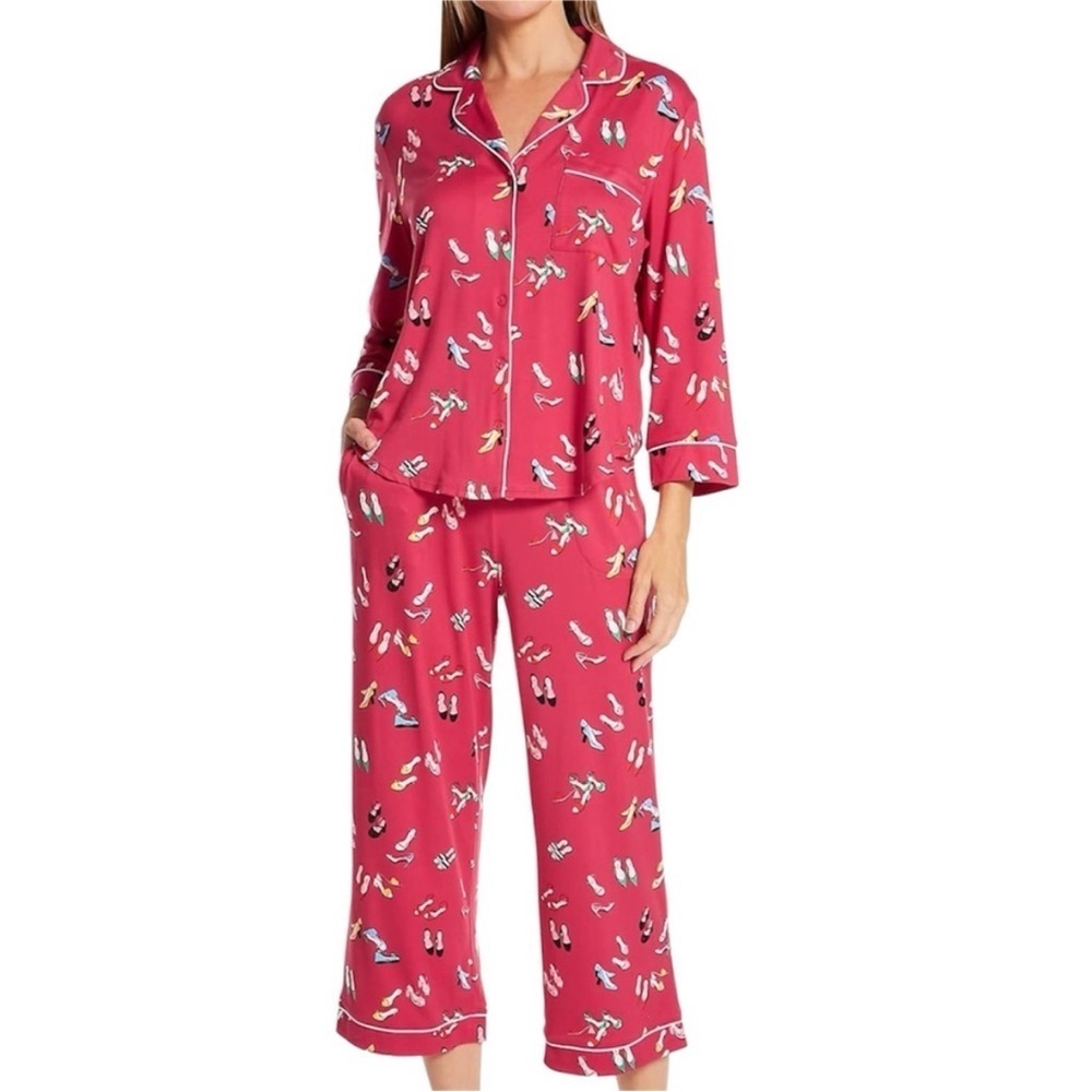 Kate Spade Women’s 2 Piece Pajama Set in Party Shoe Print Size 1X
